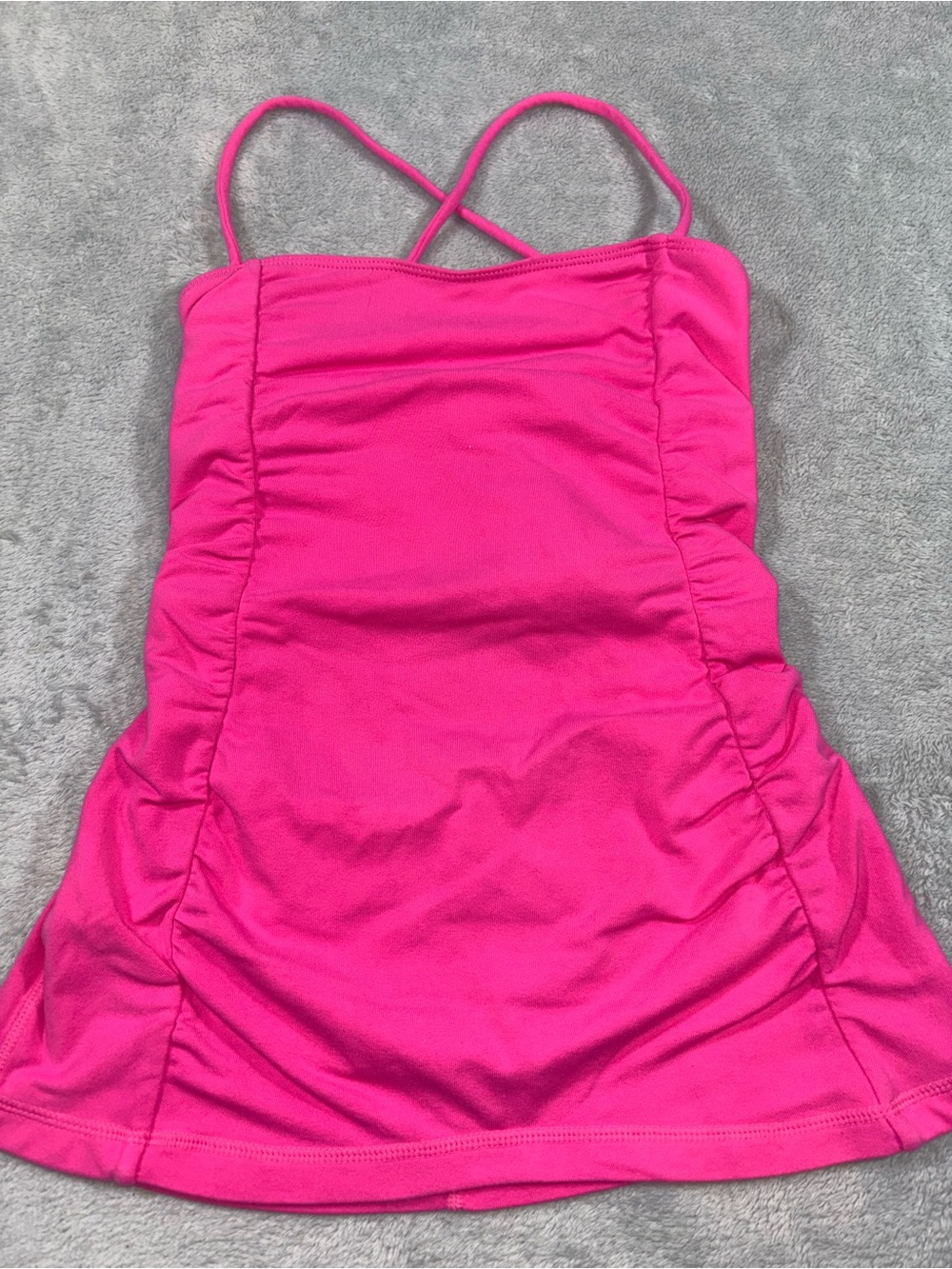 Lululemon Paris Pink Hot 'N Sweaty Cinch Side Tank Top